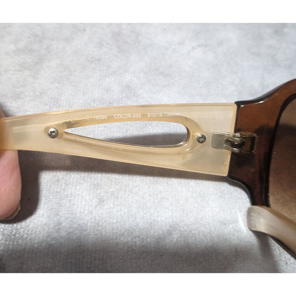Esprit Brown And Beige Sunglasses With Teardrop Cutouts - Picture 7 of 9
